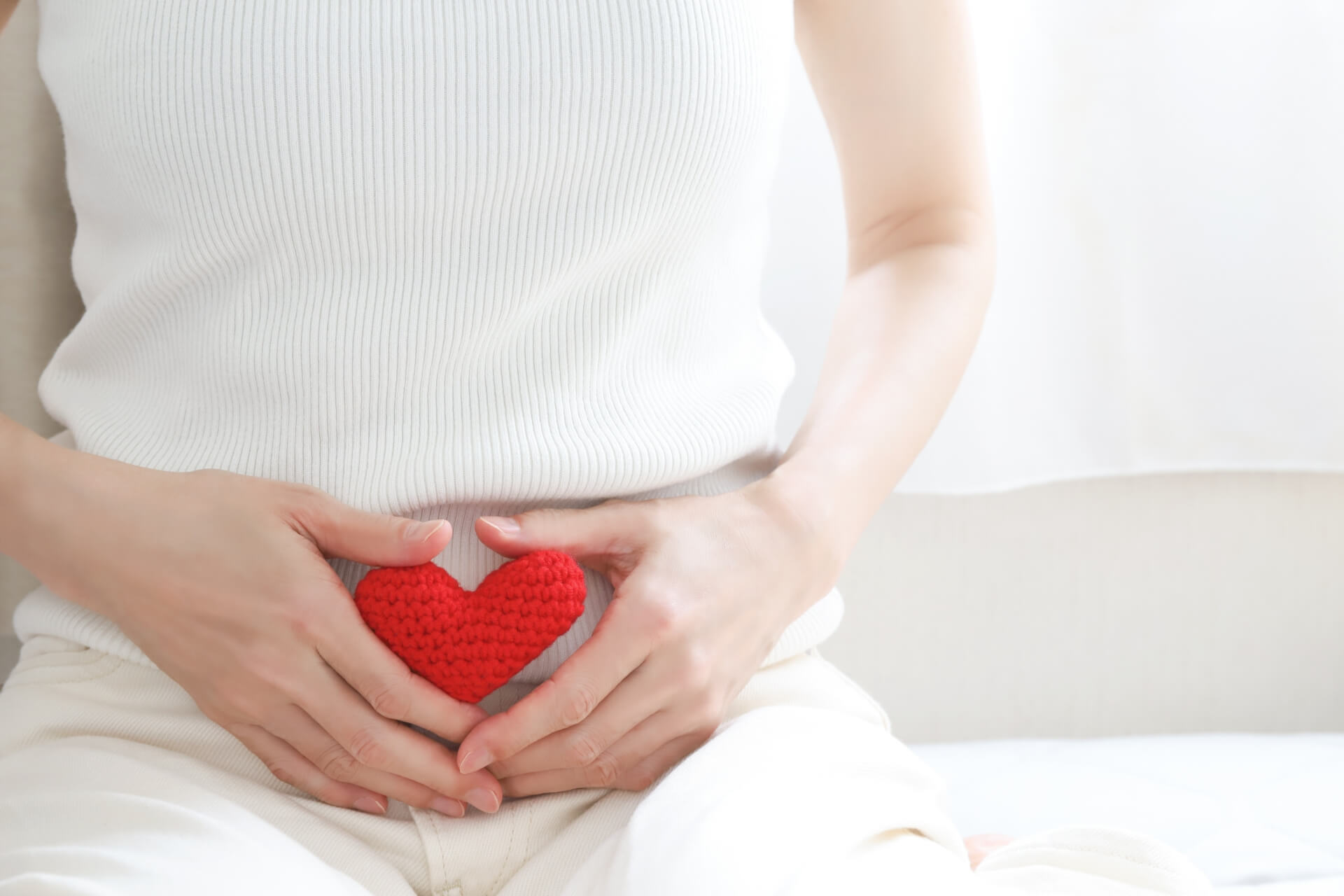 ハートを持つ妊婦